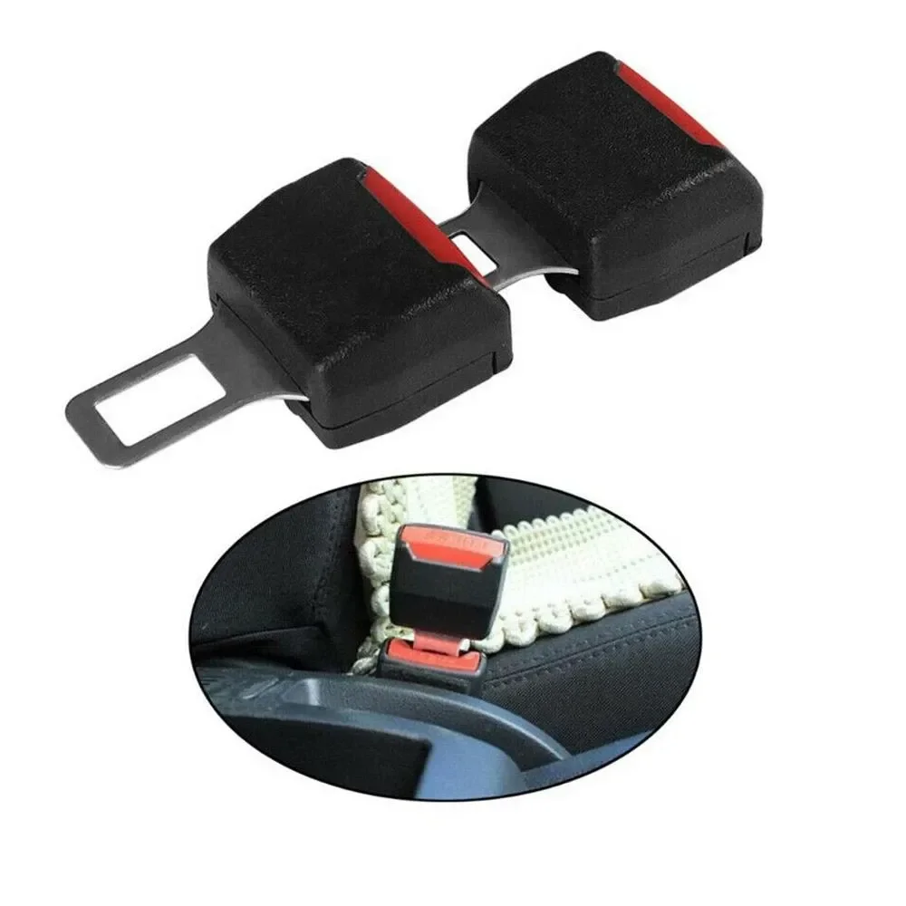 2pcs/Set Car Safety Belt Buckle Extension Clip Safety Belt Buckle Thick Socket Plug Thick Insert Socket Extender Tool Accessory