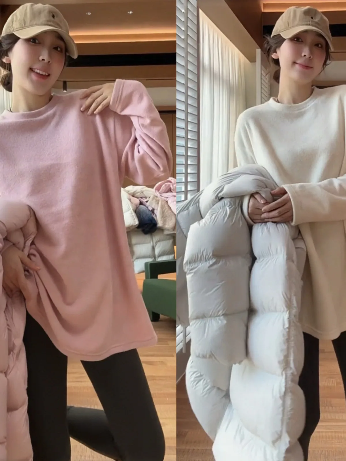 

Loose Fit Long Sve round Ne Pure Color Mid-Length T-irt Women's plus Size Spring Faion Korean Sle Top