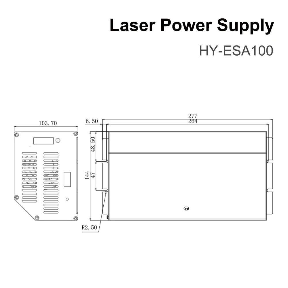 Alimentation Laser CO2 série 100-120W HY-ESA100 Es pour Machine de découpe et gravure Laser CO2