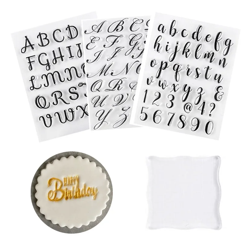 Stamps for Cookies Letters Cake Letters Stamp Decorating Tools Fondant Embossing DIY Alphabet Cutter Baking Pastry Accessories