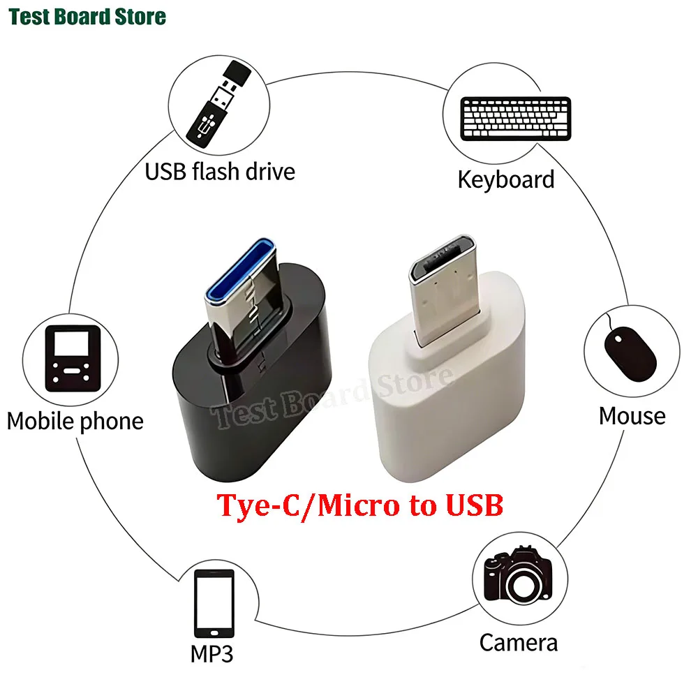 

2-10Pcs USB to Type C Plug to Micro USB Male OTG Adapter Converter For Tablet Mouse Keyboard U Disk Portable Data Transfer