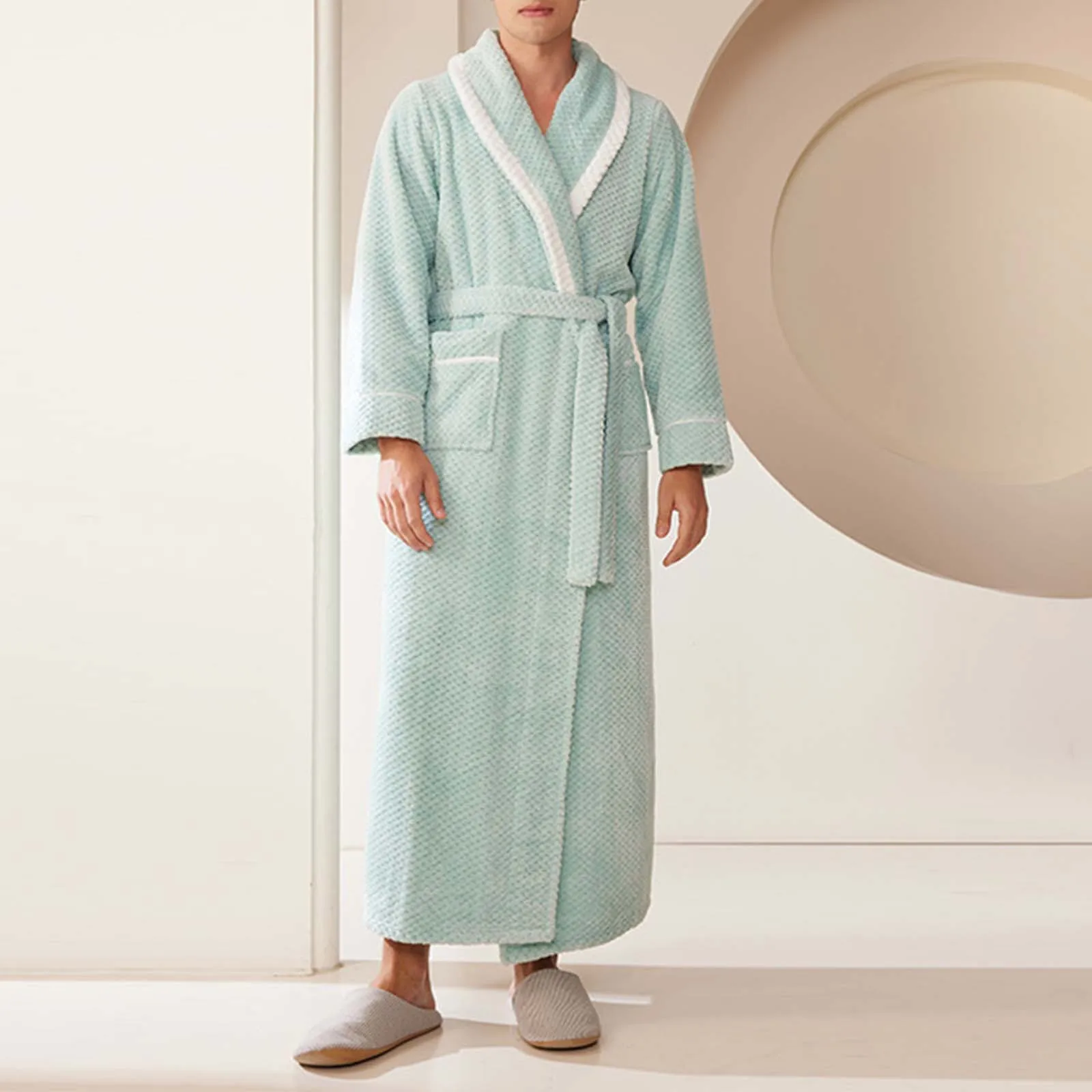 Roupão de banho masculino roupas quentes para hotel chuveiro sauna piscina flanela macia terry robe tamanho grande longo robe para homens camisolas