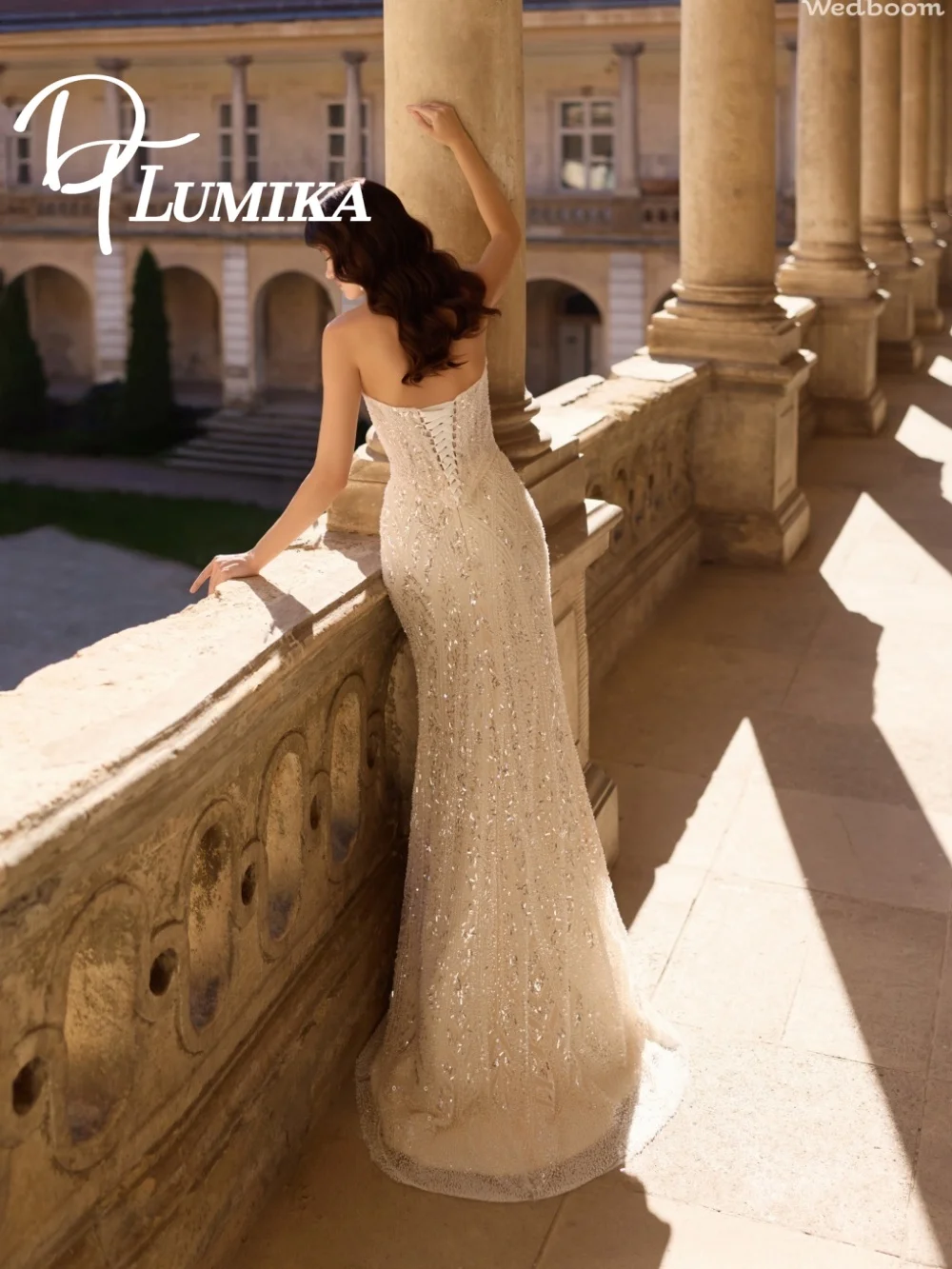 Romantic Beaded Wedding Dress 2026 Elegant Long Sleeve Bridal Gown Formal A Line Floor Length Bridal Dress Vestido De Novia