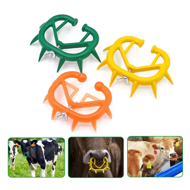 20Pcs Cattle Nose Thorn Durable Plastic Calf Weaner Clamp Cow Weaning Thorns Nose Device Calf Nose Ring Farm Tools