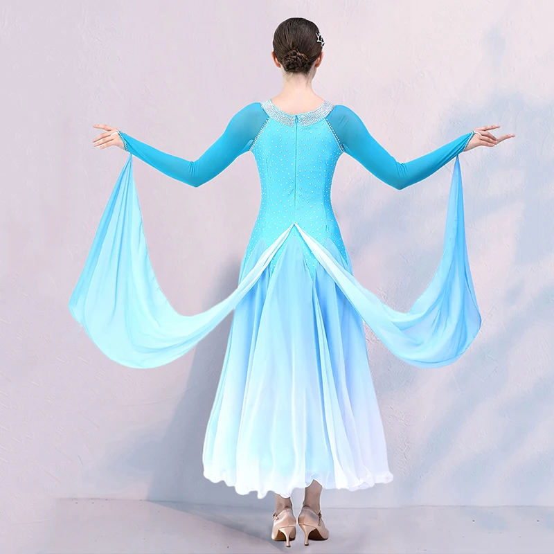 Customized Ballroom Dance Competition Dress Women's High-end Modern Waltz Tango Standard Clothes Performance Wear