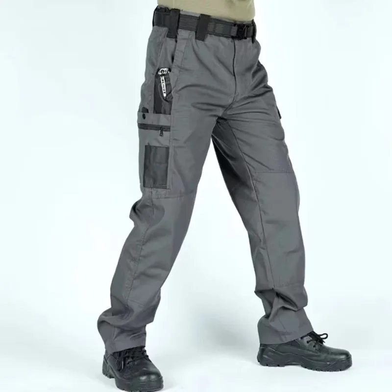 NONE Multi-pocket Work Cargo Pants Men Black 34 4