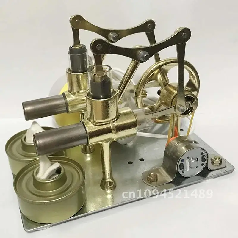 Motor Stirling de equilibrio, modelo en miniatura, tecnología de energía de vapor, juguete Experimental de generación de energía científica