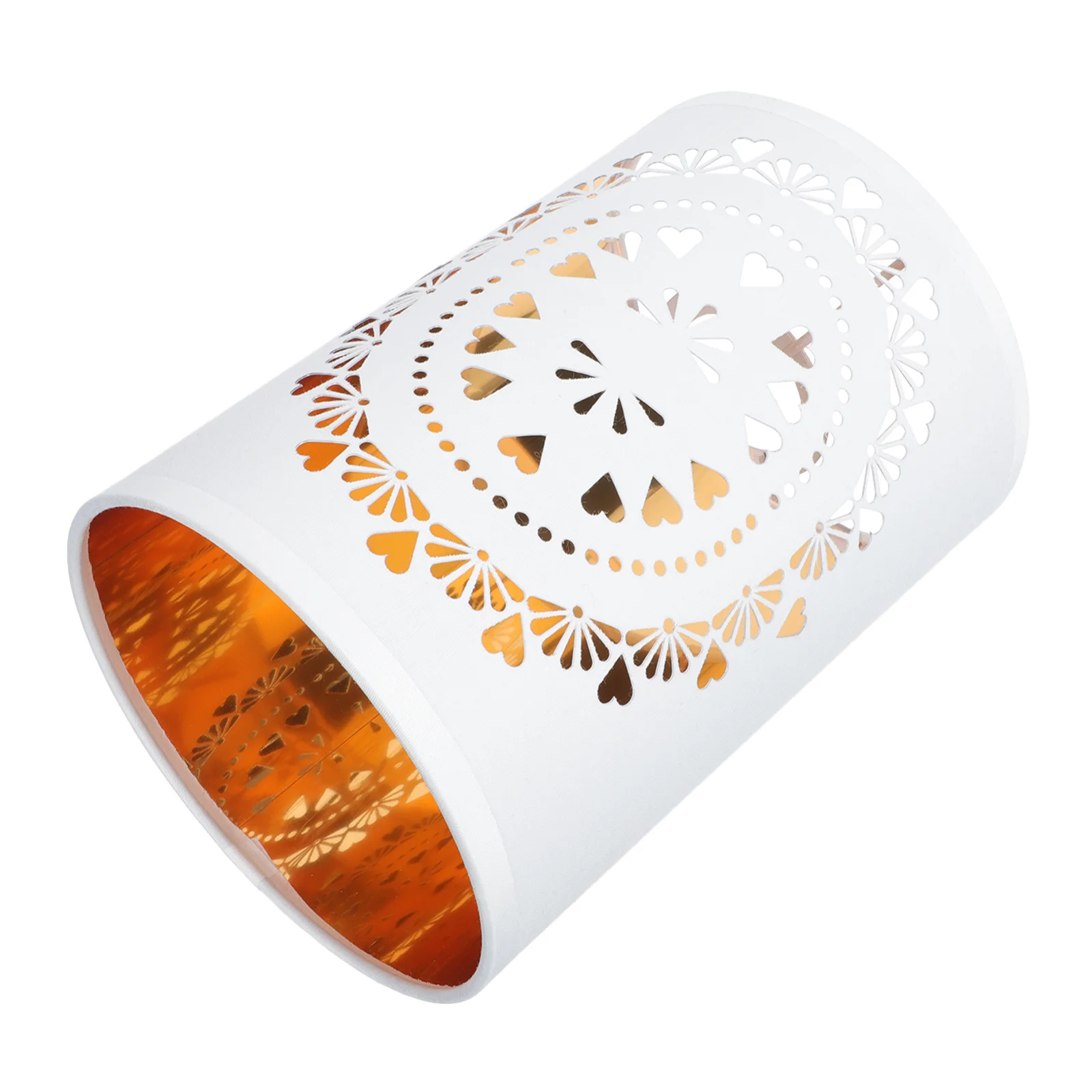 

Vintage Hollow-Out Large Flower Lampshade Simple Design Warm Lighting Dustproof Home Cloth Lampshade Decorative Light