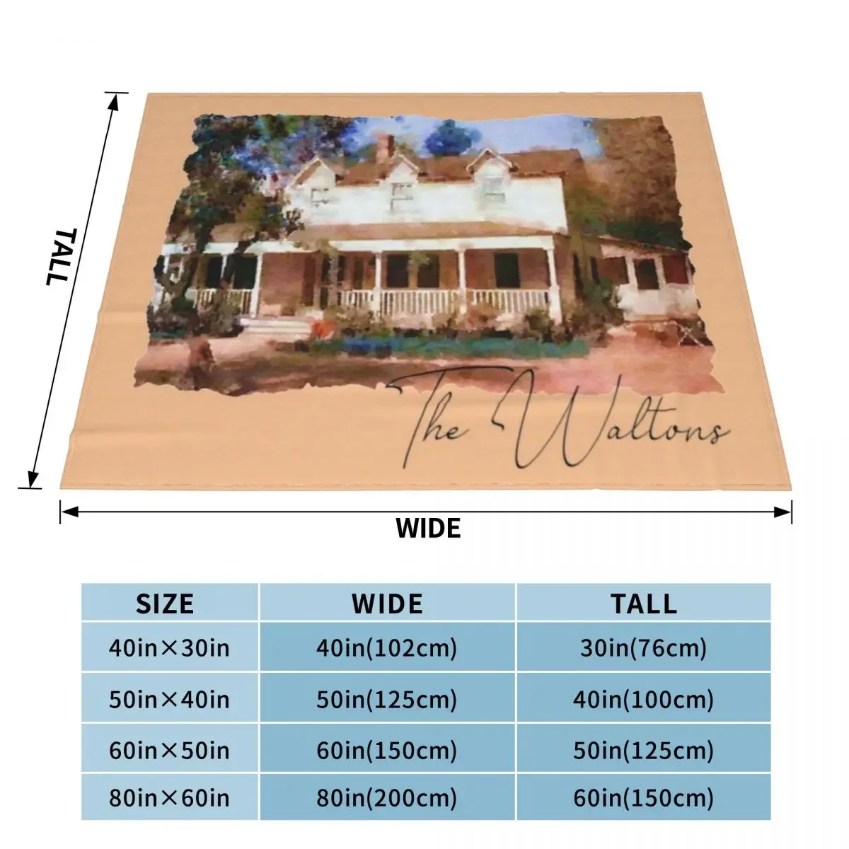 The Waltons House Throw Blanket Soft Beds anime Blankets