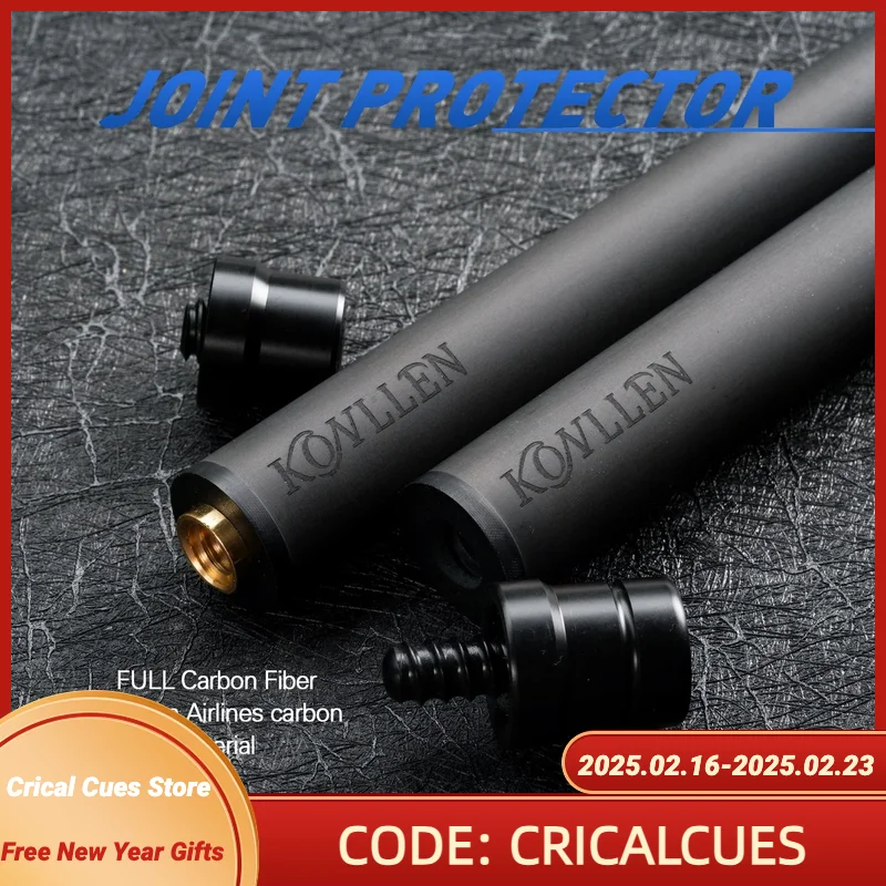 

KONLLEN-Carbon Fiber Billiard Cue Stick Shaft, 3 Cushions, Carom/Libre Cue Stick, Uni-Loc, Radial, 3/8x8 Pin Joint