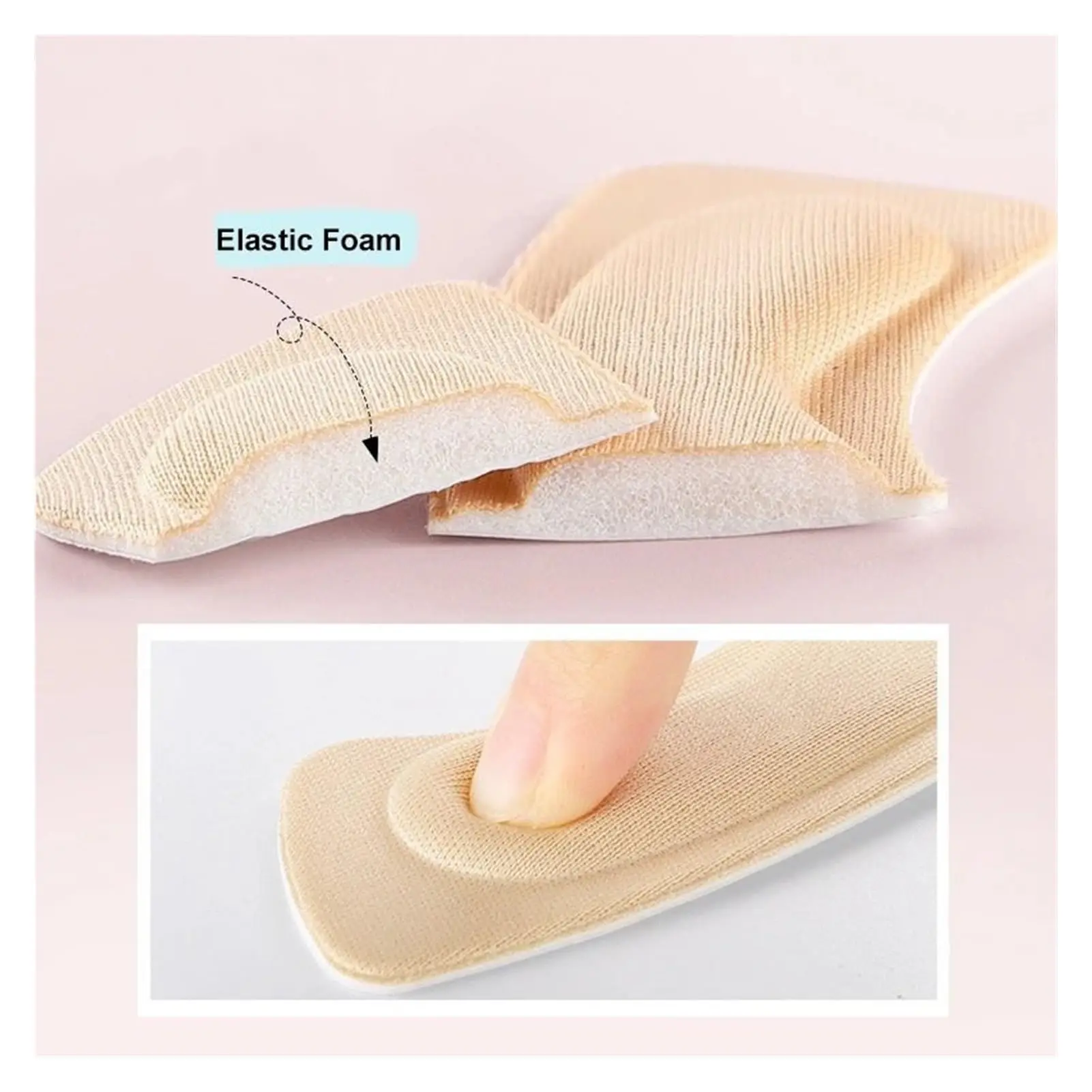 8 Pcs Heel Pads For Too Big Shoes Self-Adhesive Heel Protectors Heel Inserts Improved Shoe Fit And Comfort Prevent Heel Slip