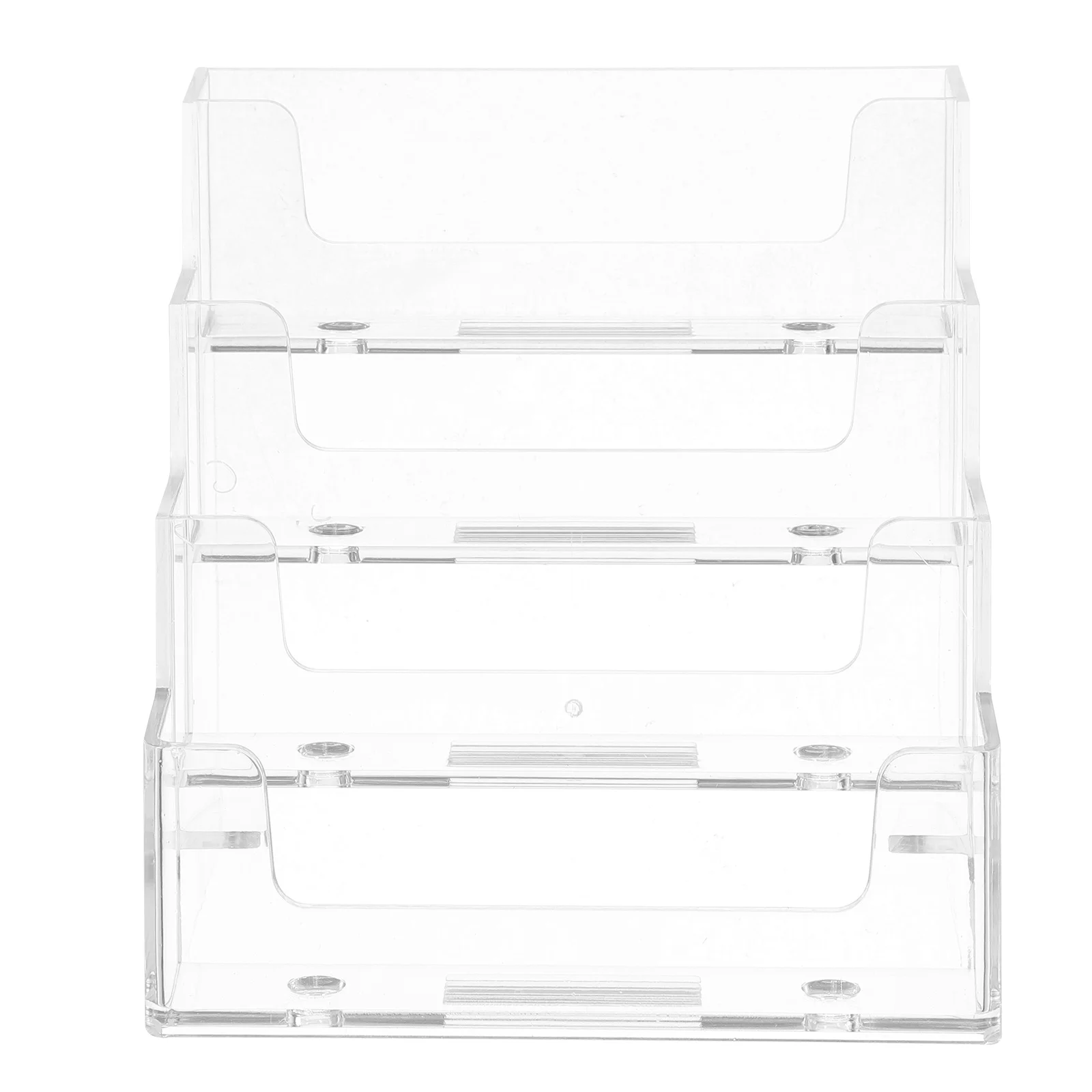 Suporte de negócios transparente organizador de mesa para armazenamento de cartões suporte de cartão de nome de mesa transparente reutilizável caso de exibição de cartão