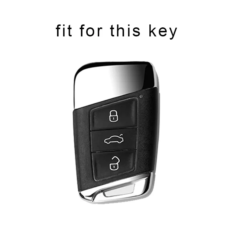 For VW Volkswagen Passat B8 Magotan Golf For Skoda Kodiaq Superb A7 Car Smart Key Case Cover Bag Fob Shell Protector