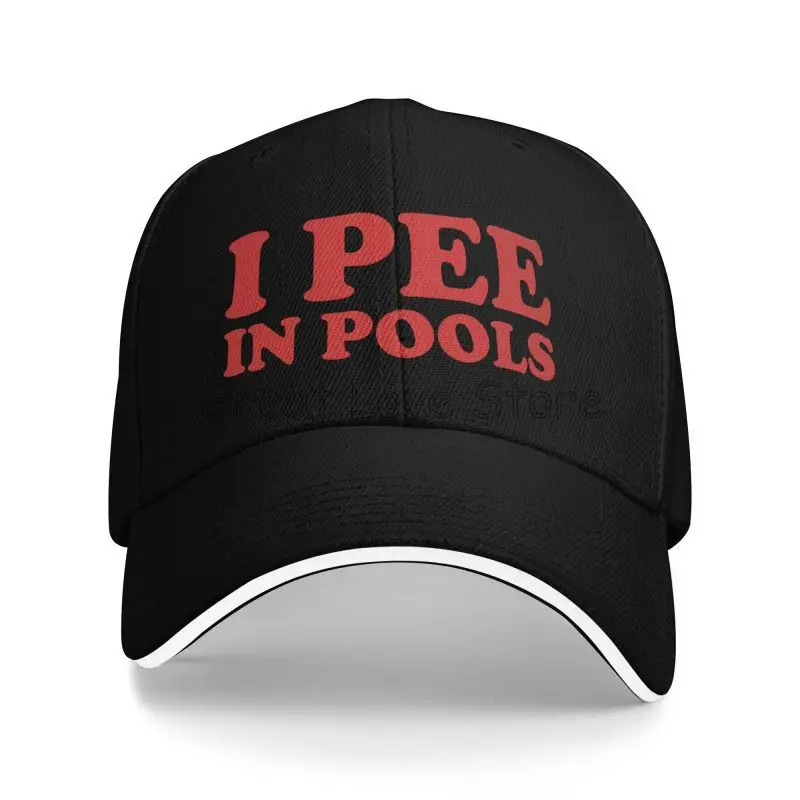 I Pee in Pools Funny Sandwich Baseball Cap for Men & Women Unisex Adjustable Snapback Caps Summer Casual Sun Hats Trucker Hat