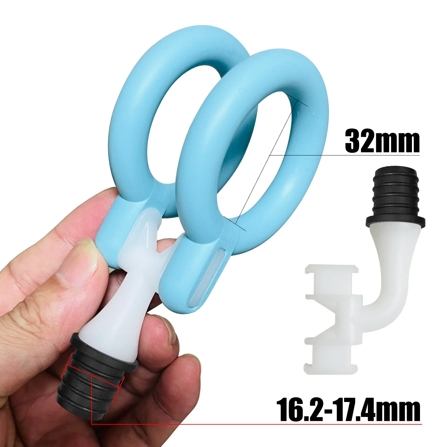 Men's Soft Silicone L-Shaped Replacement Adapter Head Massager for Muscle Relaxation Home Fitness Equipment Accessory view 2