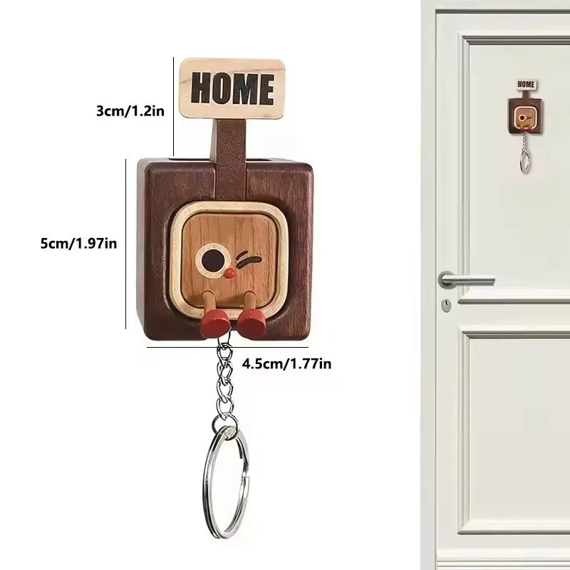 Decorative Key Rack Magnetic Key Hanger Artisanal Funny Facial Pattern Compact Layout Home Entryway Ornament Unique Daily Gift