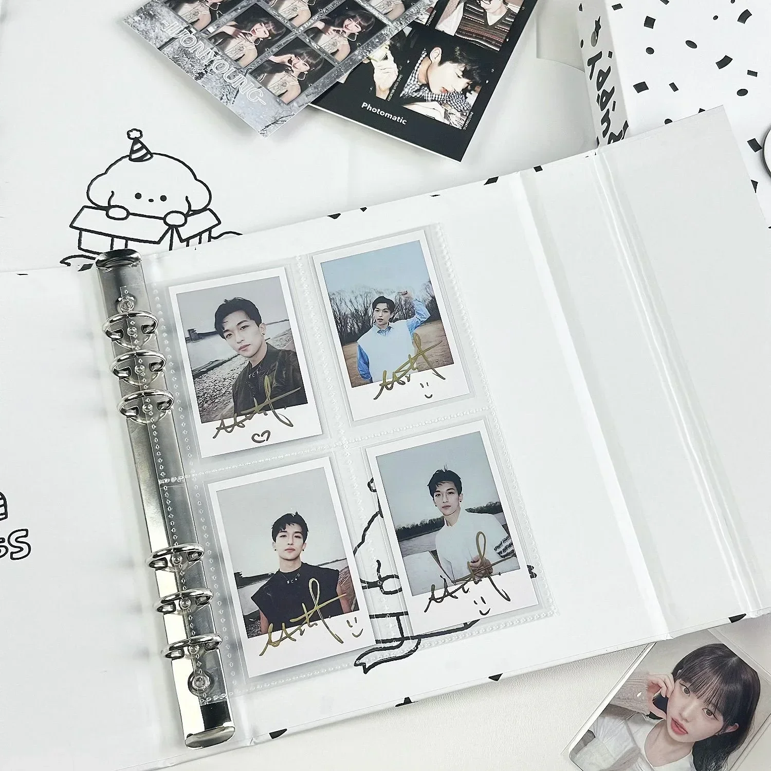 IFFVGX Puppy A5 Binder Photocard Holder Kpop Idol Photo Album Kawaii Photocards Collect Book Album for Photographs 포토카드 포장용품