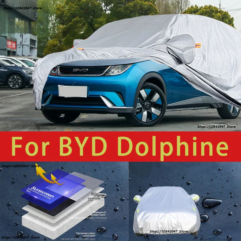 

For BYD Dolphine Car protective cover Auto paint protection Sunscreen heat-insulating waterproof car clothing Car film