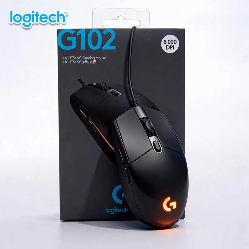 Logitech G102 Wired Gaming Mouse HERO Sensor Technology 20M Click Lifespan RGB Lighting for Esports Players G203./G402G/M100R