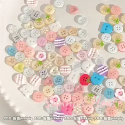 40Pcs Mixed Color Handmade Resin Round 2/4-hole Button for Sewing Clothes Accessories Crafts Scrapbooking DIY Apparel Supplie