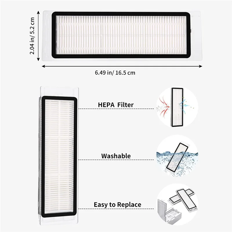 ABNL Per Xiaomi Roborock S5 Max S6 Pure S6 Maxv Aspirapolvere Pezzi di Ricambio Spazzola Laterale Principale Filtro HEPA Mop Panno Accessori