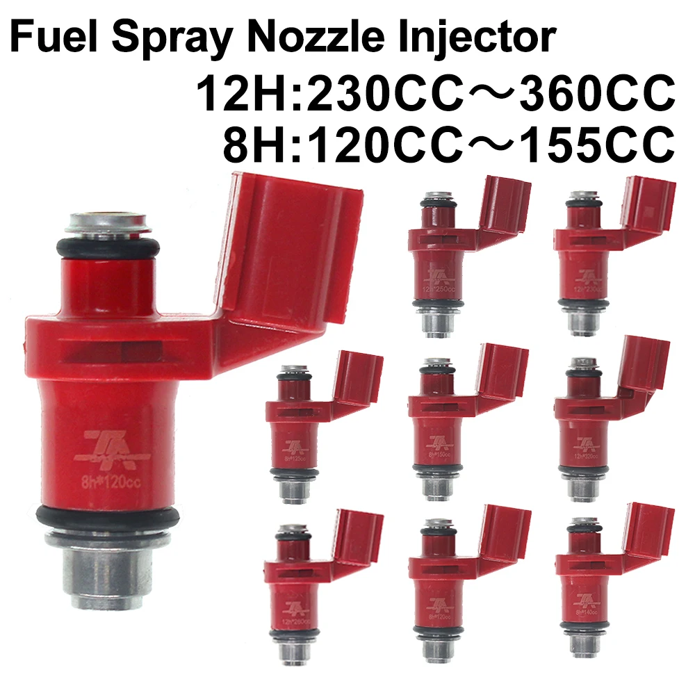 Motorcycle Fuel injector Nozzle for Nmax155 V1 XMAX250 YZF-R15 FZ150 LC150 Y15ZR(V1) 120cc-360CC (8/12 Holes) 5D7-E3761-00