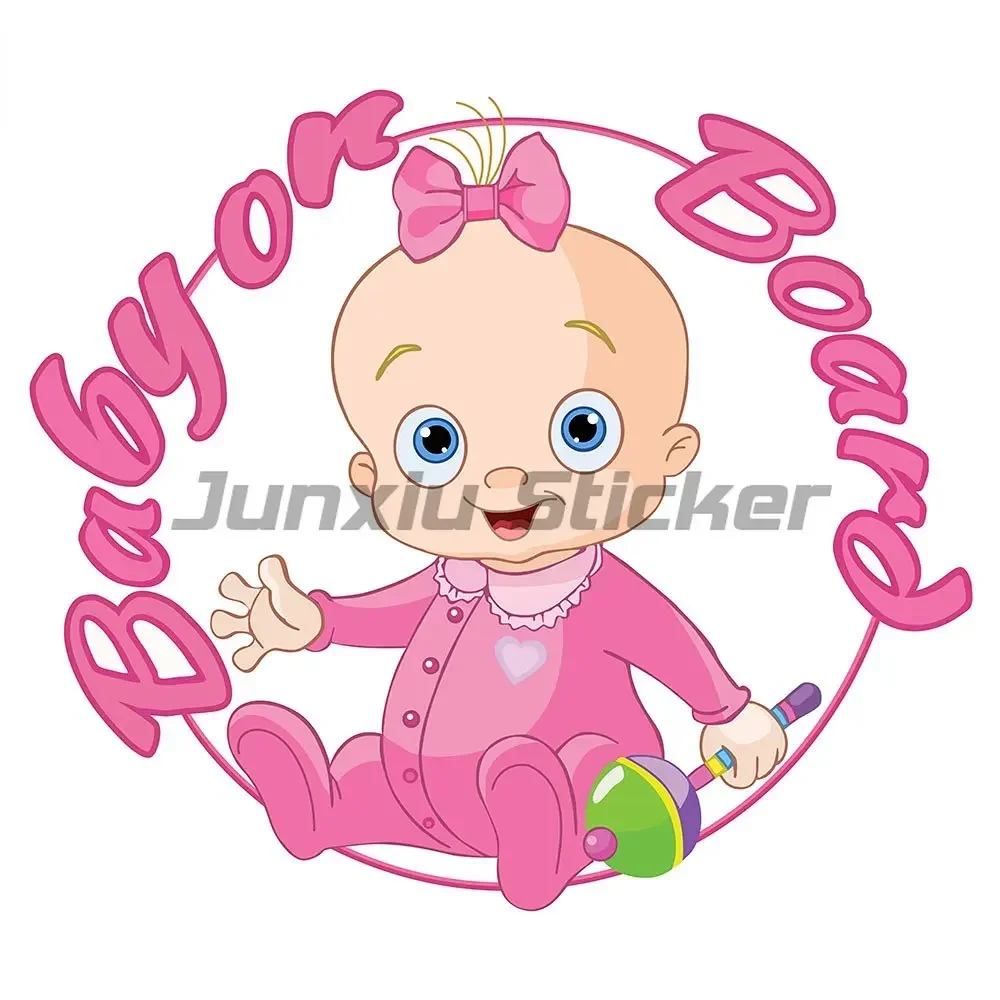 BABY IN CAR BABY ON BOARD Car Stickers Detachable Vinyl Self-adhesive Trunk Reminder Decals