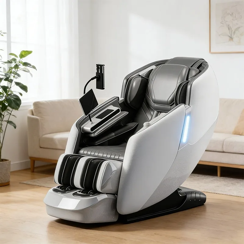 Luxury 4D SL Track 3D Zero Gravity Massage Chair Modern High End Electric Dual Core Zero Gravity Full Body  Massage Chair