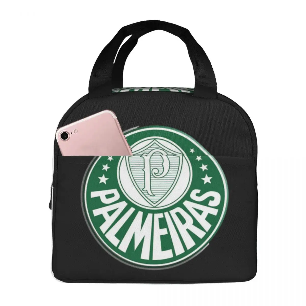 My City, My Colours, Palmeiras From Brazil Lunch Bags Insulated Bento Box Lunch Tote Picnic Bags Cooler Thermal Bag for Woman