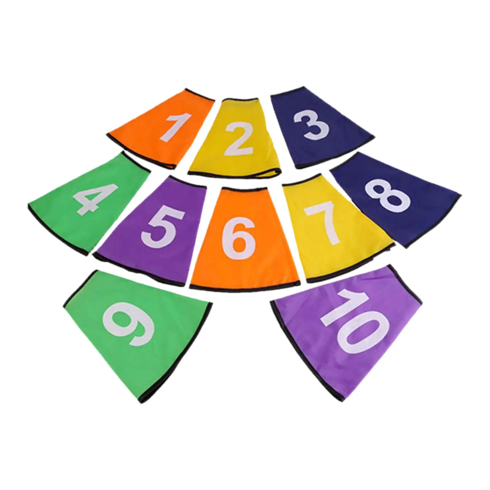

10x Numbered Cone Covers Numbered Cone Collars Easy Installation for Kindergarten Game