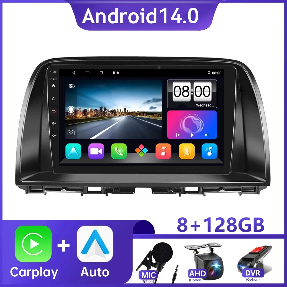 

Android 14 Car Radio For Mazda CX5 CX-5 CX 5 2012-2014 2015 Stereo Navigation Multimedia Player 2 Din GPS Carplay Auto Head Unit