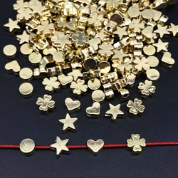 50Pcs/lot about 8mm Star Love Heart Gold Color Loose Spacer CCB Acrylic Beads DIY Jewelry Making Findings Charm