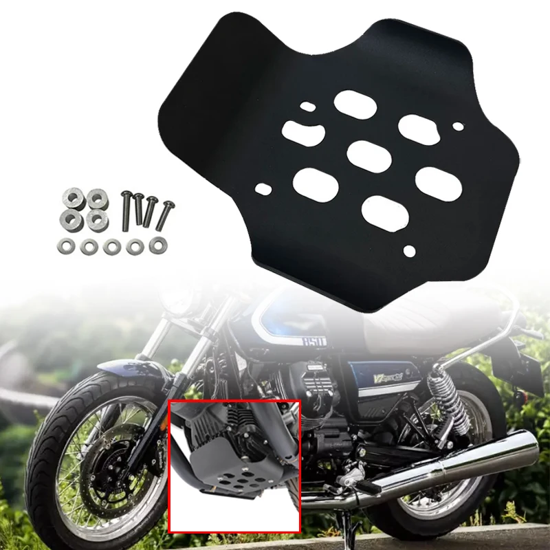

Motorcycle Engine Base Chassis Guard Skid Plate Belly Pan Protector Cover For Moto Guzzi V7 Stone / Special / Custom 2021-2024