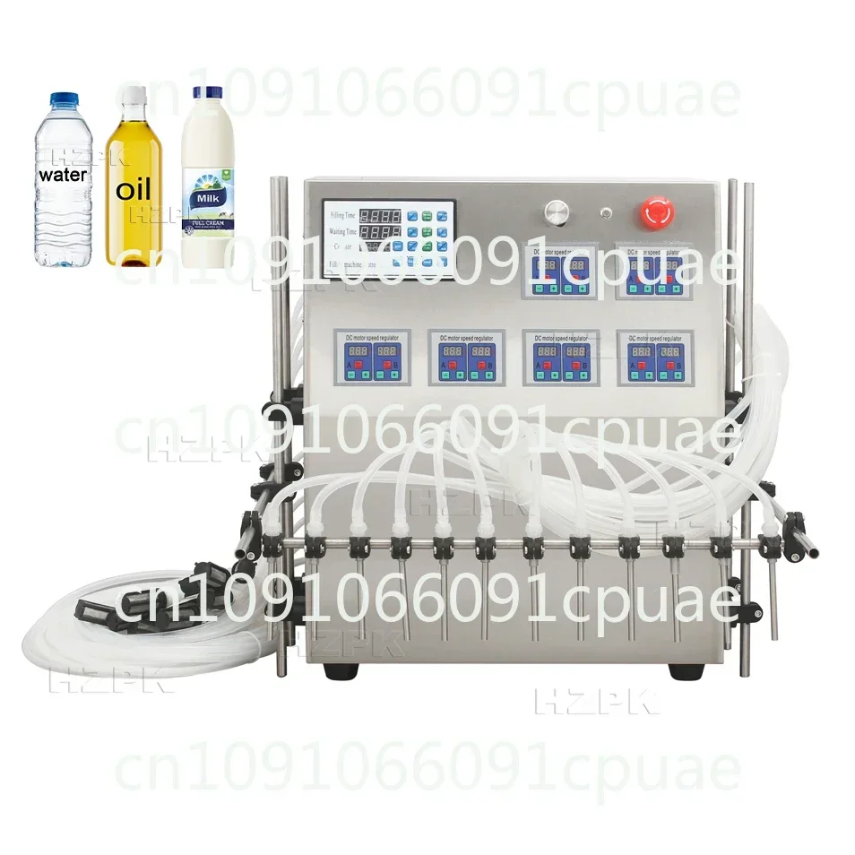 HZPK Semi-automatic Diaphragm Numerical Control 12 Head Liquid Filling Machine