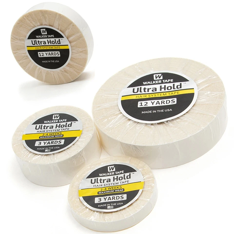 

Lace Wig Tape Glue for Hair Extensions Ultra Hold Adhesive Tape Glue for Wig 3/12 Yard Lace Wig Glue Hair System Tape For Toupee