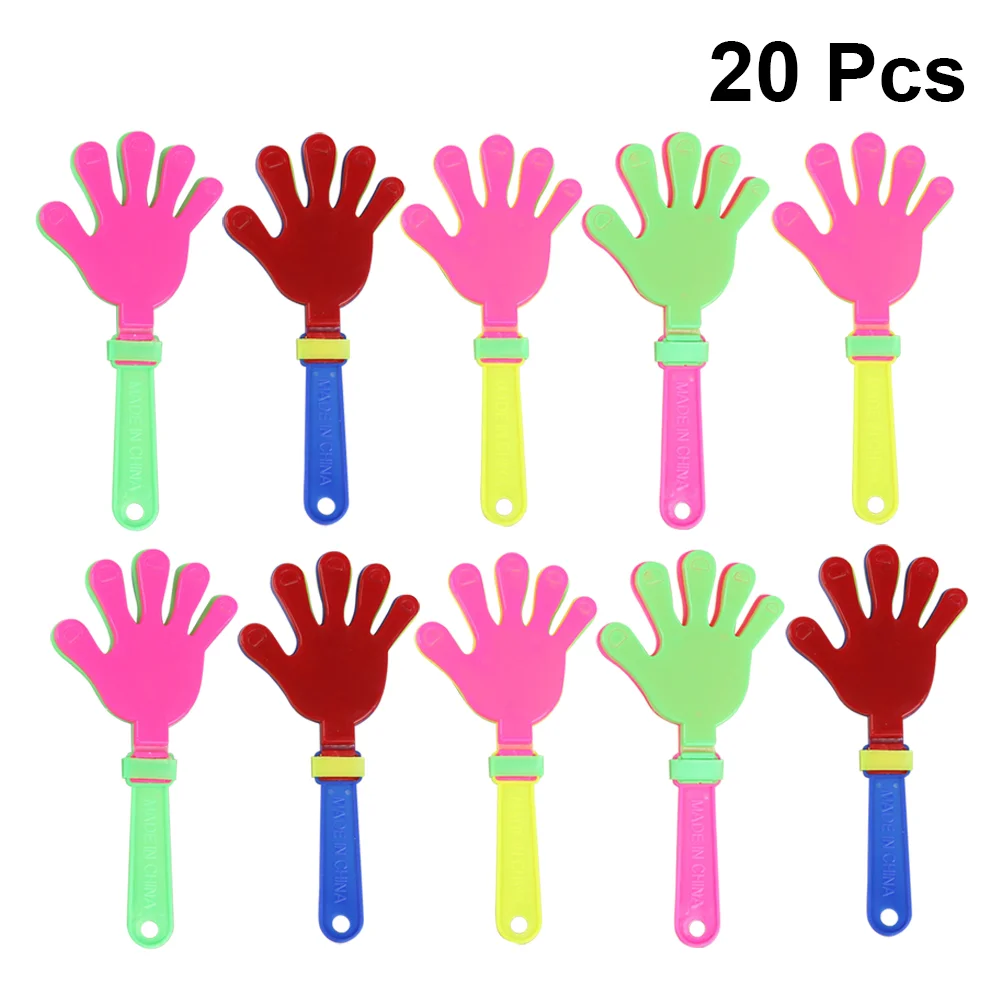 20 pcs plástico Noisemakers meia stuffers festa Clapper Natal presentes mãos batendo palmas brinquedo esportes brinquedos brilho aplaudindo