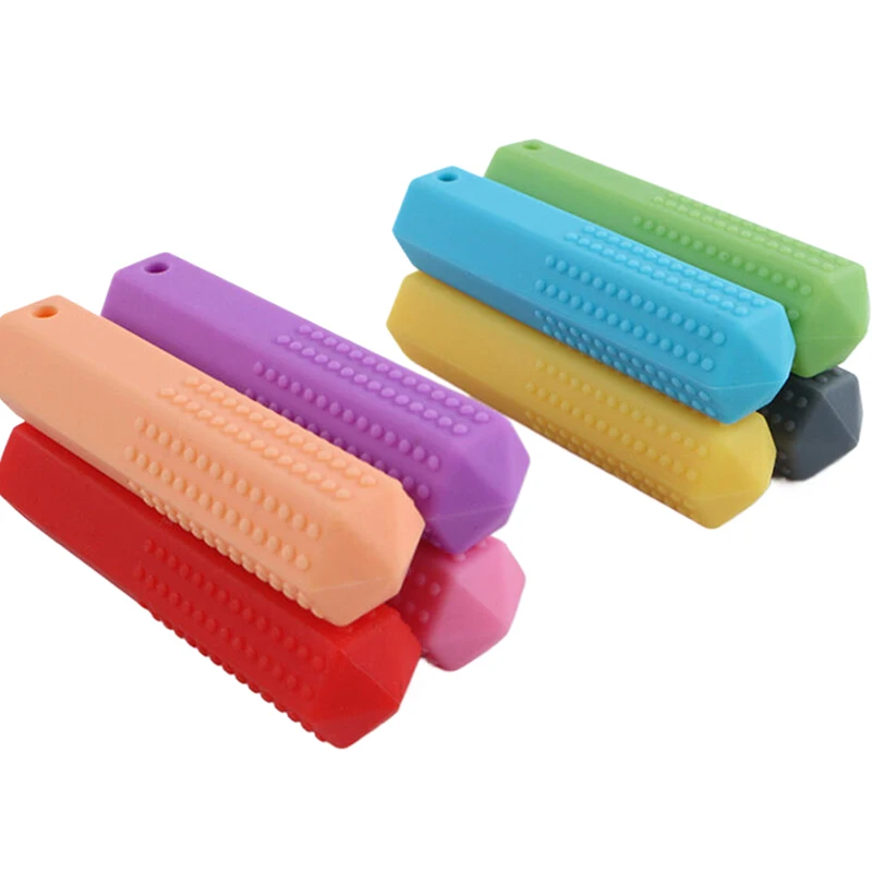 Creative Silicone Bite Pencil Tip Teeth Toy Silicone Teeth For Autistic Kids Toy