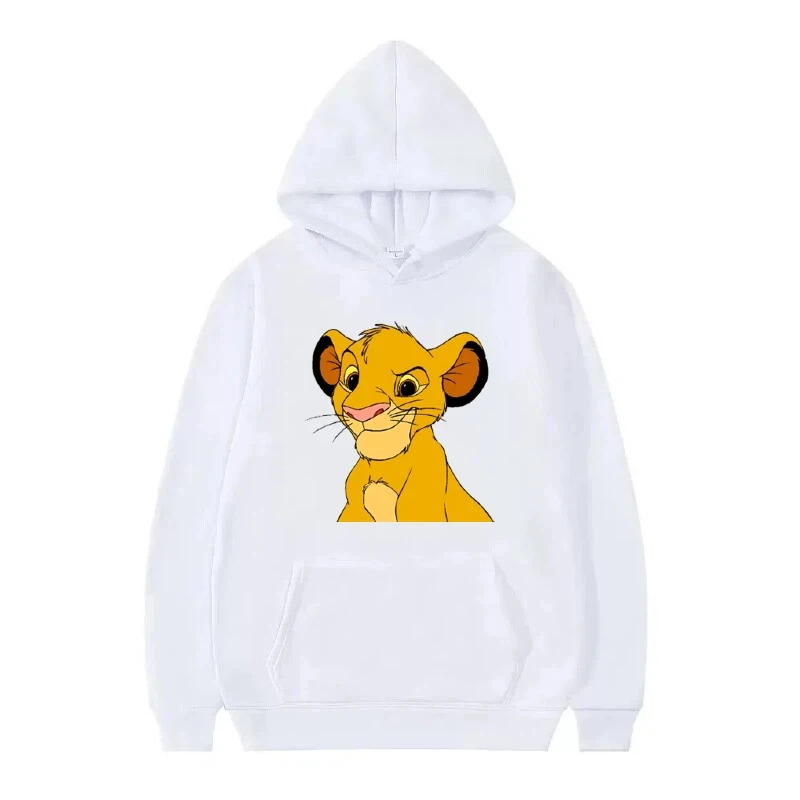 Disney The Lion King Print Patroon Vrouw Familie Zwart Lente Cartoon Tops Kleding Truien Dames Goedkope Hoodies Heren Sweatshirts