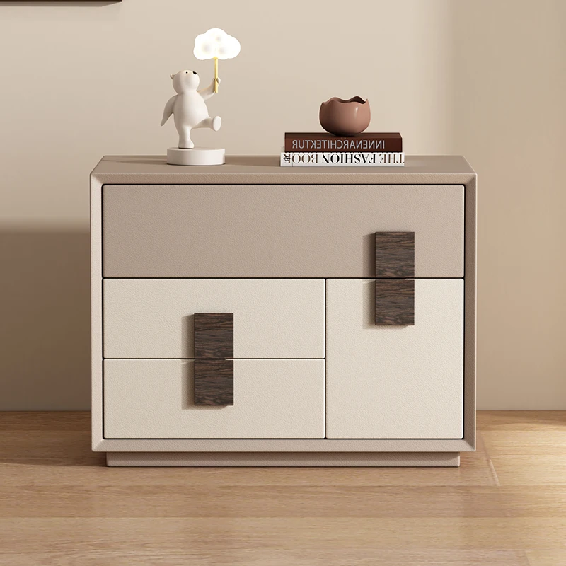 Luxury Mid Century Mesa De Noche Home Furniture Drawer Simple Night Table Bedroom Storage Trendy Nordic Aesthetic Bedside Table
