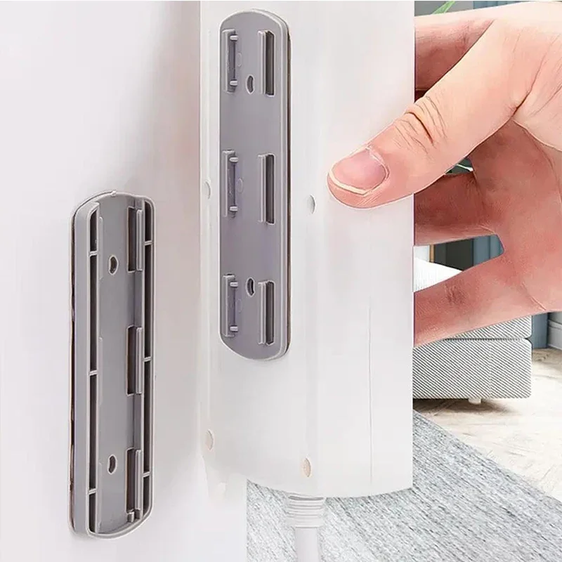 Wall-Mounted Holder Storage Hook Punch-free Plug Racks Extension Sockets Fixer Cable Wire Organizer Seamless Power Strip Holder