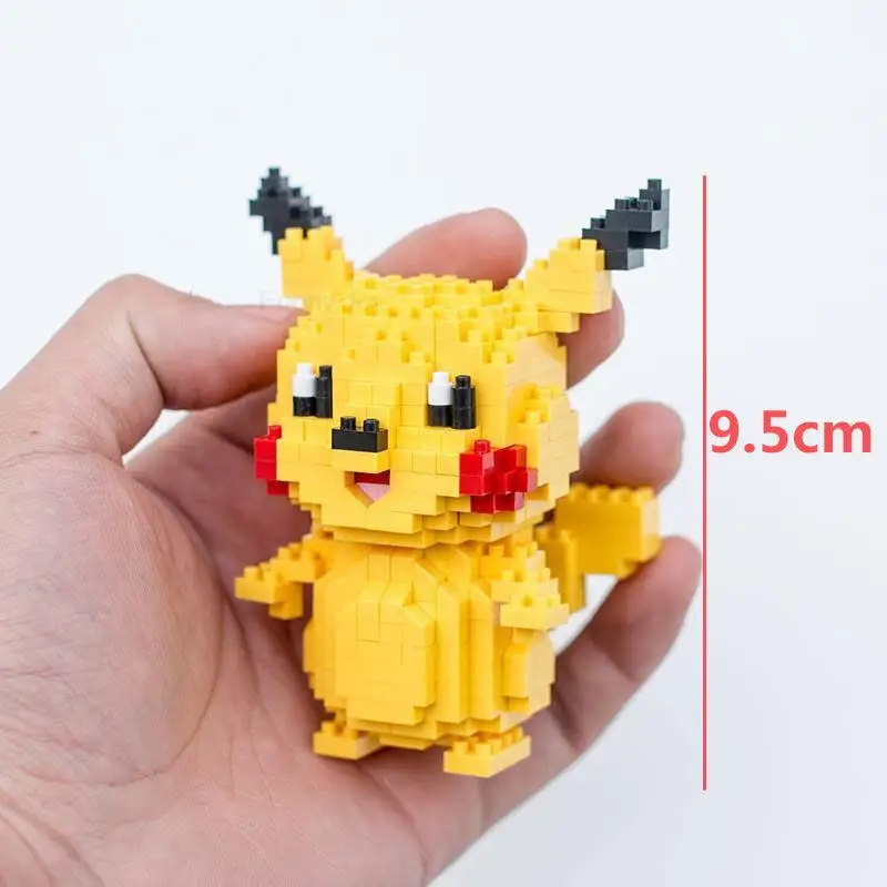 61 Style Building Blocks Assembly Anime Picachu Charizard Doll Blastoise Bulbasaur Gengar Bricks Figures Toy for Kid Gift