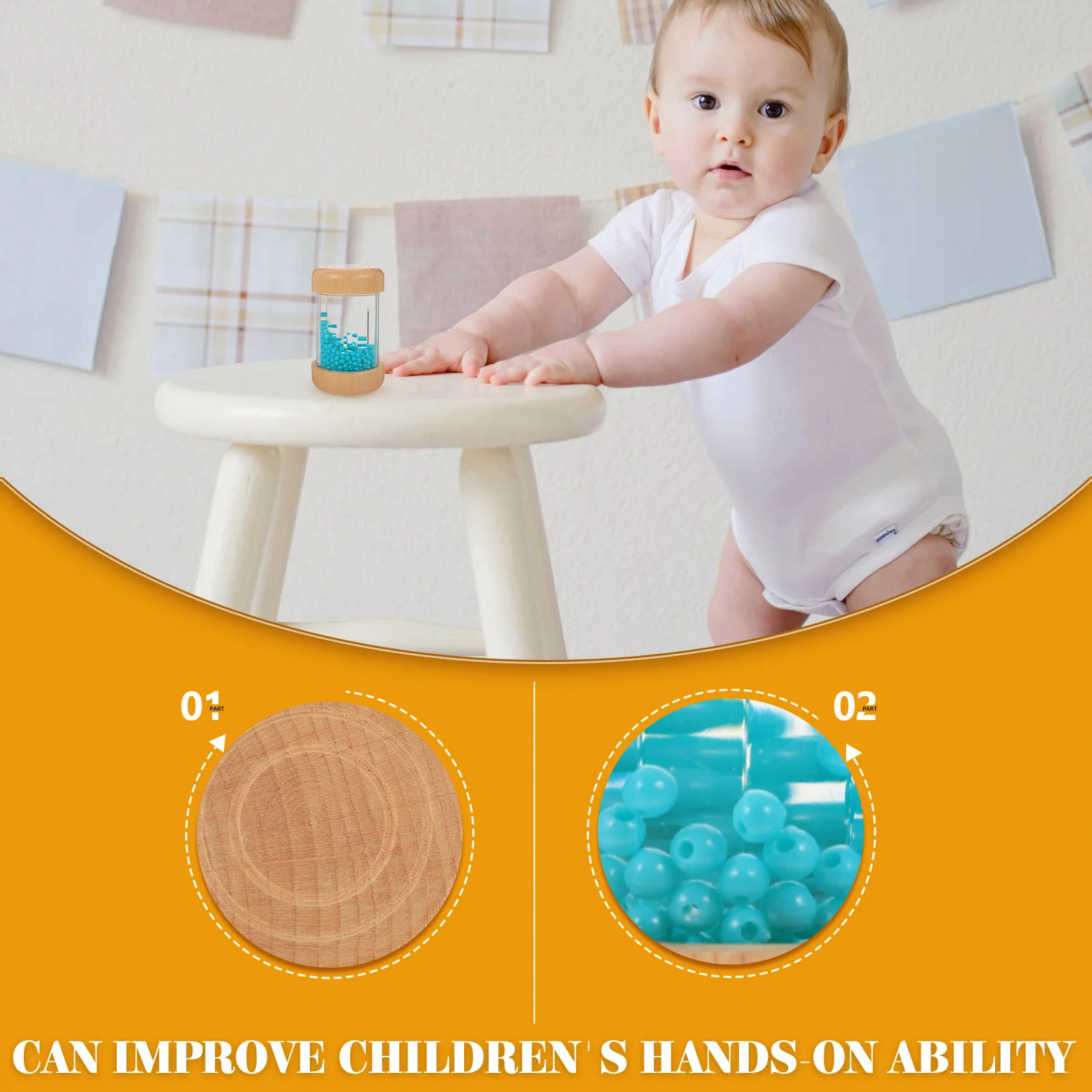 Kinderen Regengeluidmaker Muzikaal Educatief Instrument Creatief Hand Schudden Cognitieve Ontwikkeling Zintuiglijk Auditief Instrument