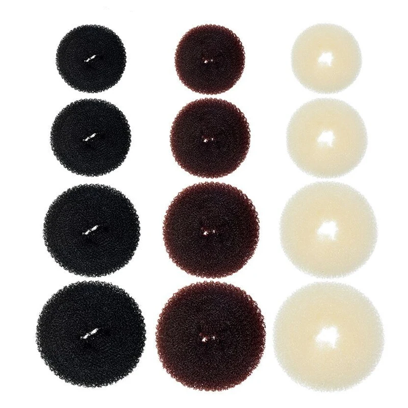 1Pc S M L Black/Brown/Ivory Magic Hair Bun Maker Donut Bagel For Hair Tools Hairpin Akcesoria do włosów dla kobiet Stylizacja warkoczy