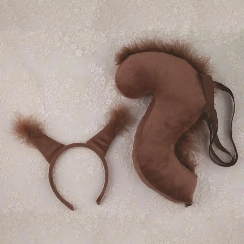 39bd diercosplay kostuums squirre verkleed hoofdband en staart