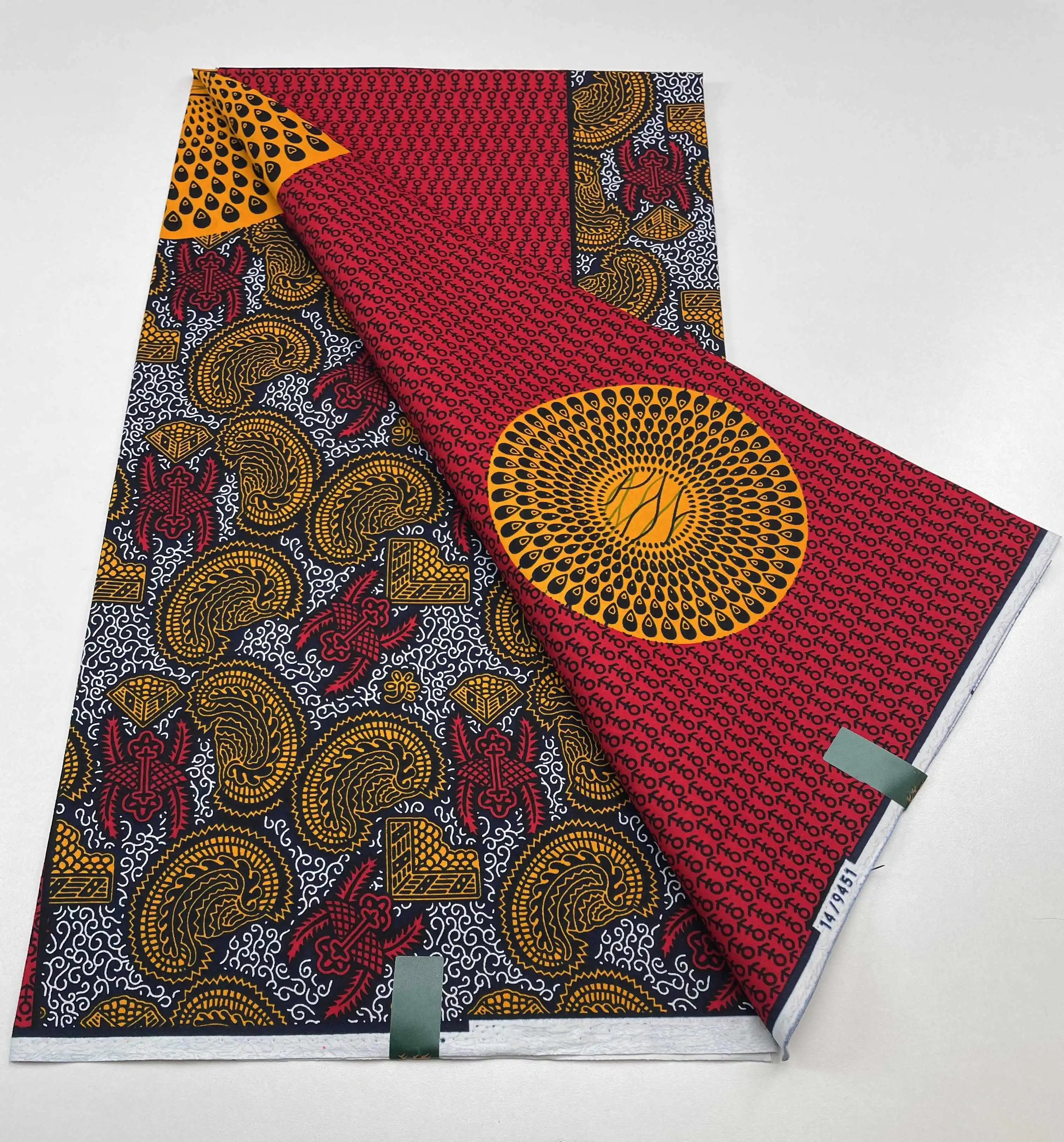 Imagem -02 - Tecido de Cera de Algodão Batik-africano Ankara Veritable Print Fabric Alta Qualidade Rapper Atacado Mais Barato 2024