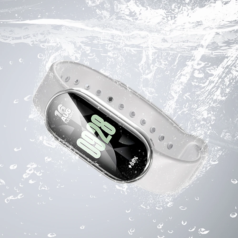 حافظة لهاتف Xiaomi Mi Band 9 ملحقات الساعة بأشرطة شاملة ناعمة من مادة البولي يوريثان الحراري وغطاء حماية للشاشة MiBand 9 #3
