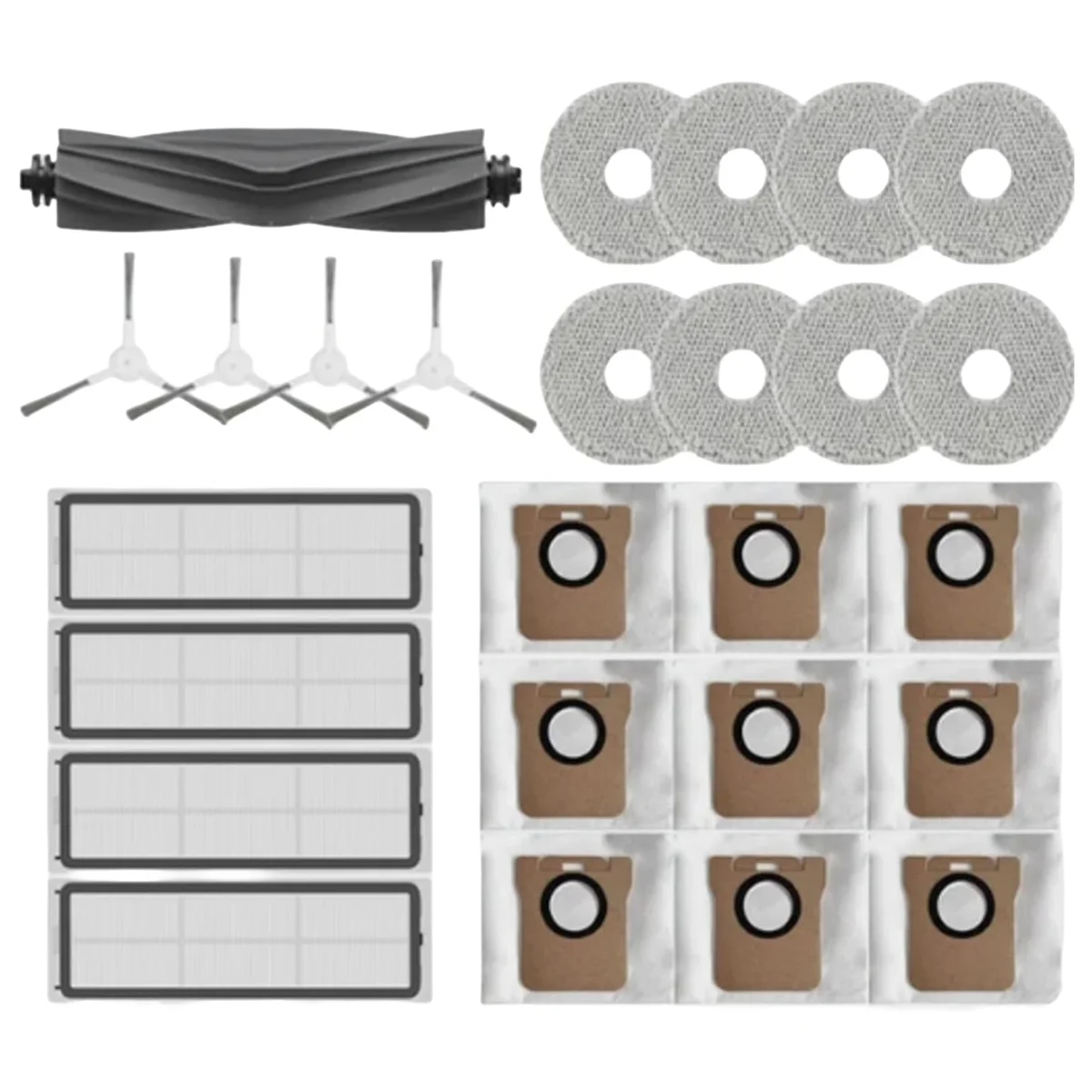 메인 사이드 브러시 헤파 필터 걸레 먼지 봉투 액세서리, 로봇 진공 X10 플러스, L10S 울트라, S10 프로용