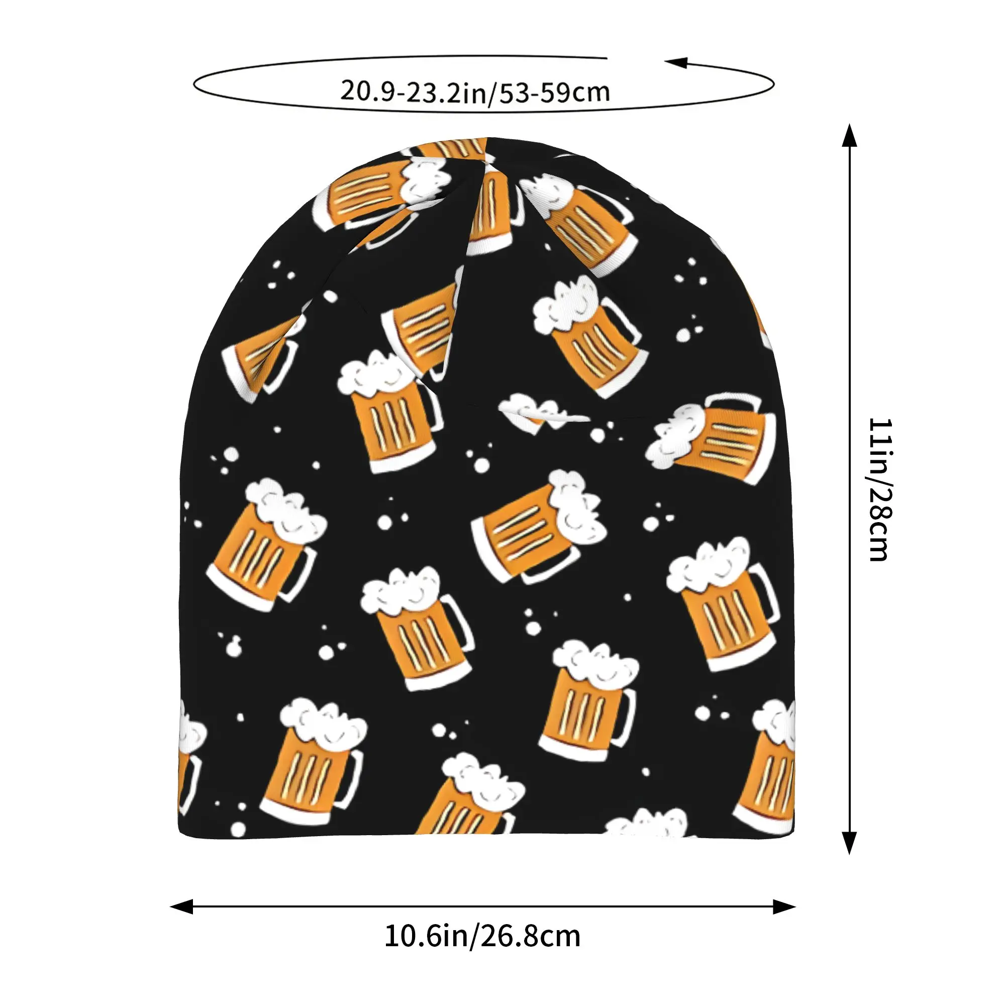 Gorros   Summer Hats Beer Mugs On Black Background Thin Hat Bonnet Special Skullies Beanies Caps Men Women's Earmuffs