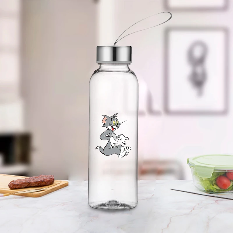 

400ml Tom and Jerry Water Bottle Cute Cartoon Printed Portable Sport Tea Coffee Cup Fashion Kitchen Tools Kettle Birthday Gifts