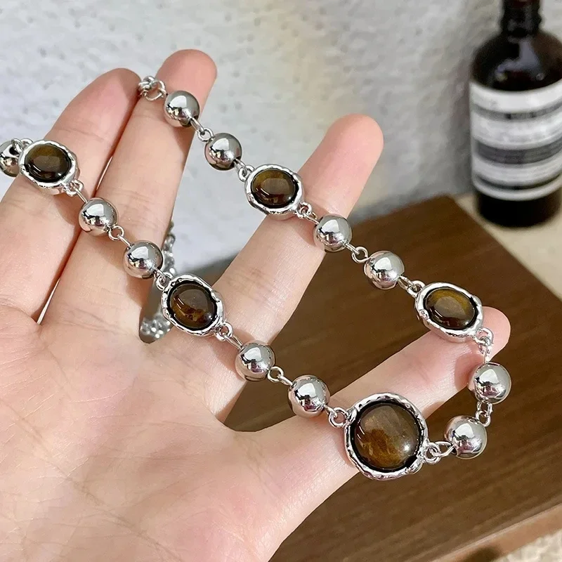 Cross Heart Red Stone Hand Bone Pendants Choker Chain Necklace Ins Punk Goth Charm Korean Men Women Y2K EMO Accessories Jewelry
